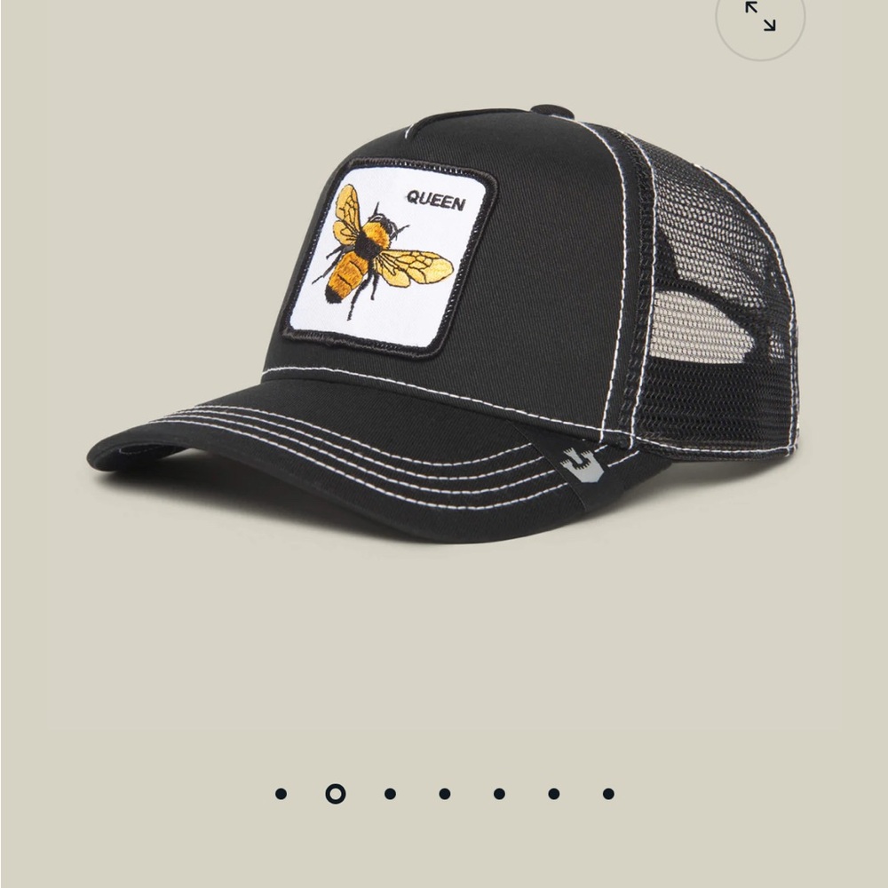 Goorin Bros Black Trucker Hat with Yellow Bee Patch